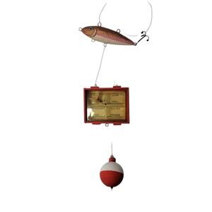 VTG Fishing Themed Christmas Ornament - Bobber, Tackle Box, and Lure